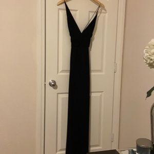 BCBGMaxaria black evening gown.